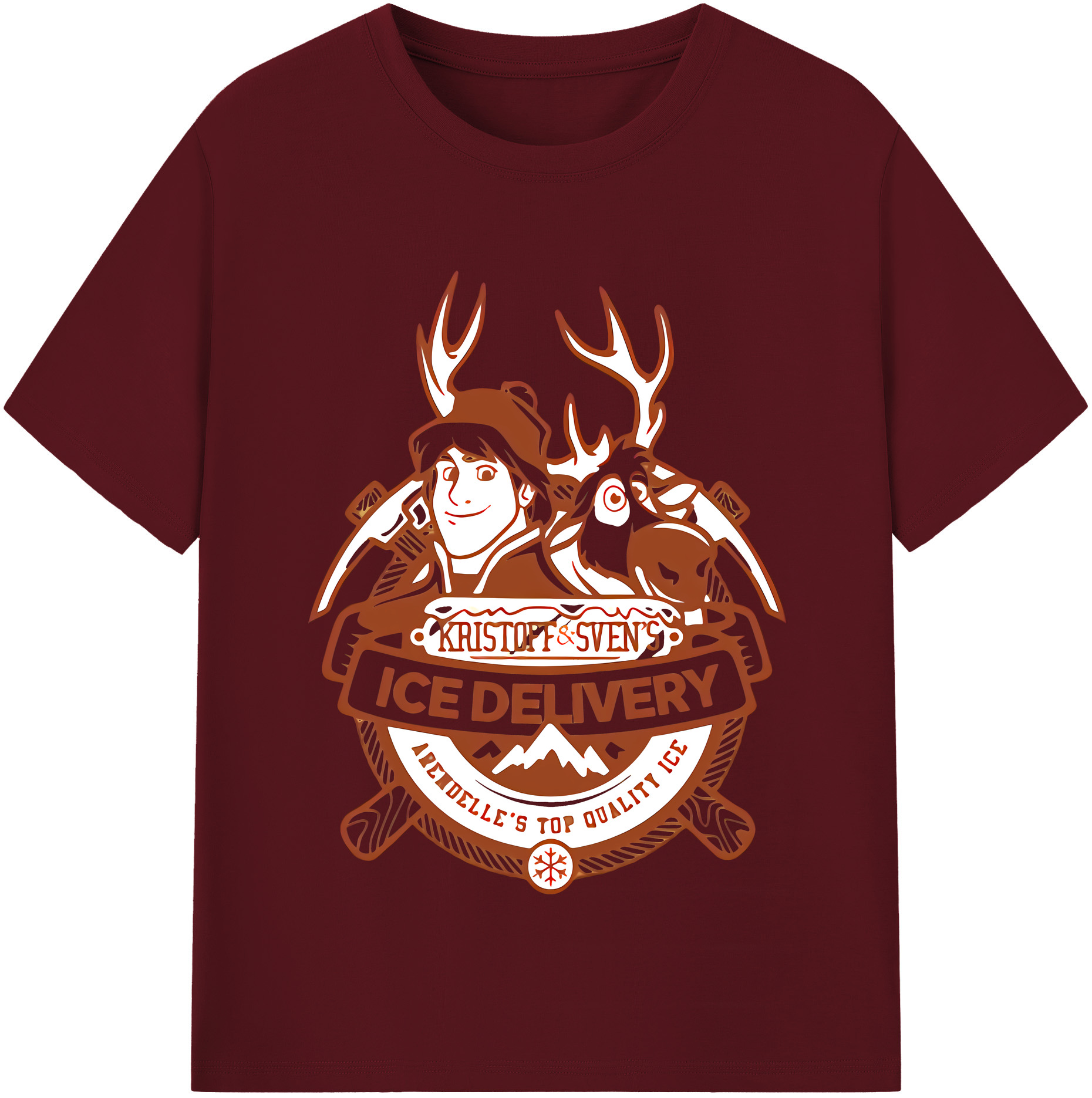 （画像用） アナと雪の女王 アンナ エルサ Frozen Anna Elsa 綿100％半袖Tシャツ（フロントプリント）
